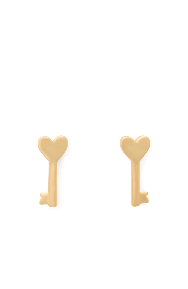 Kate Spade With All My Heart Stud Earrings - Gold-Toned