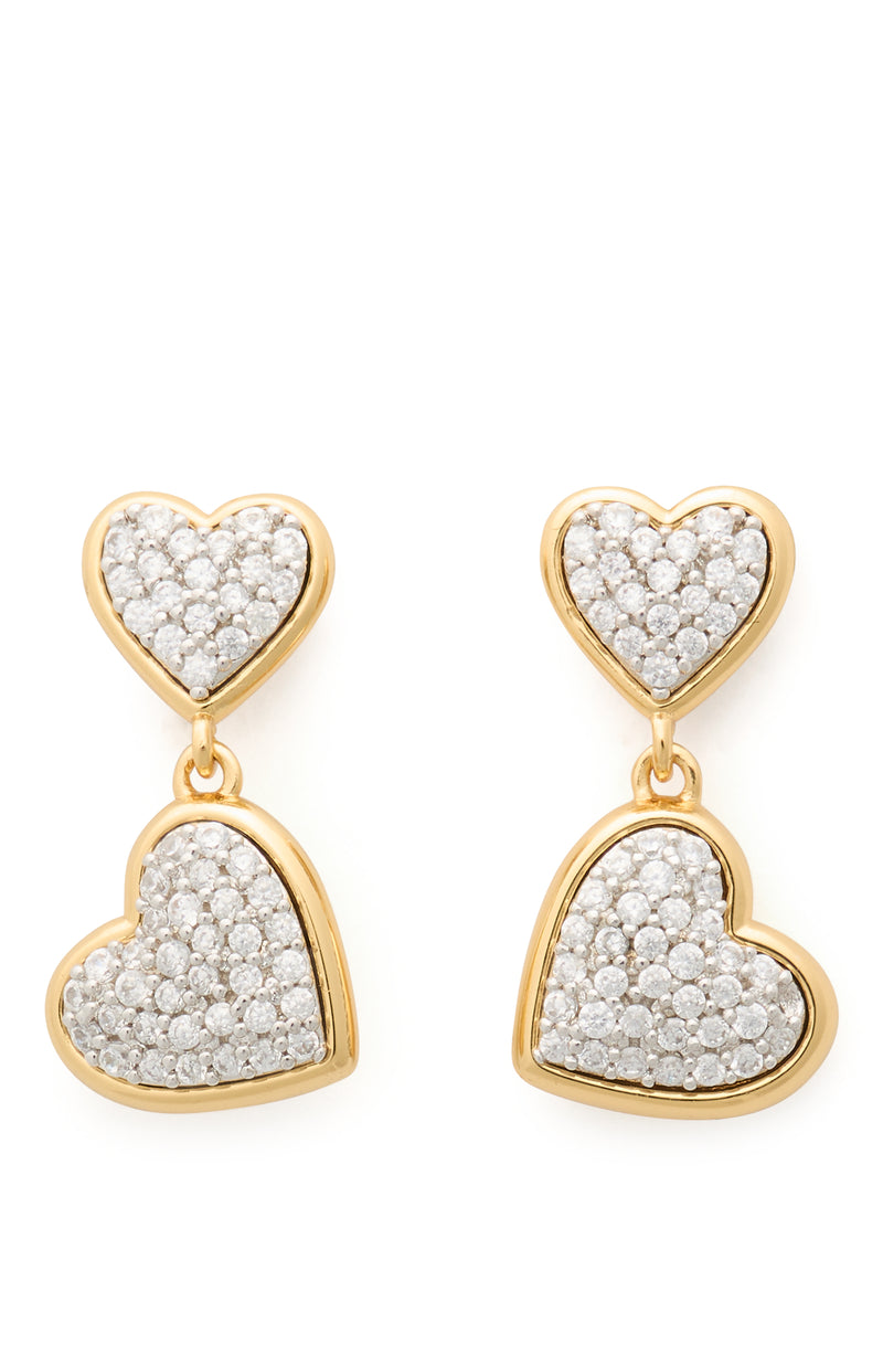 Kate Spade With All My Heart Pave Drop Earrings - Two-Toned