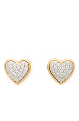 Kate Spade With All My Heart Pave Stud Earrings - Gold-Toned