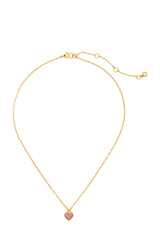 Kate Spade With All My Heart Pave Pendant Necklace - Gold & Pink-Toned