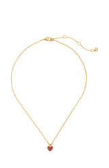 Kate Spade With All My Heart Pave Pendant Necklace - Gold & Red-Toned