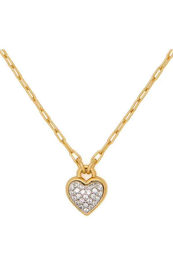 Kate Spade With All My Heart Pave Pendant Necklace - Two-Toned