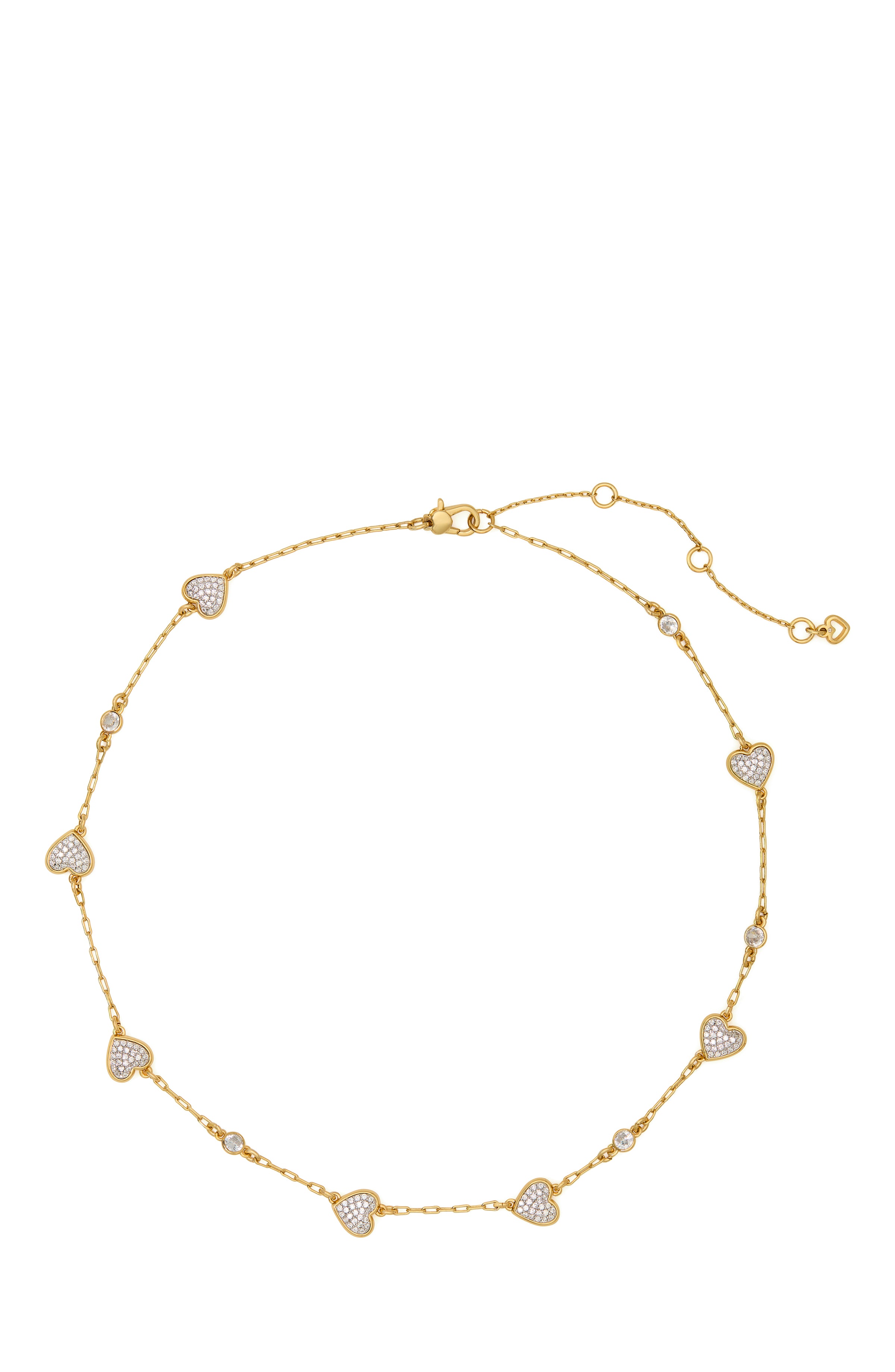 Kate Spade With All My Heart Pave Scatter Necklace - Two-Toned