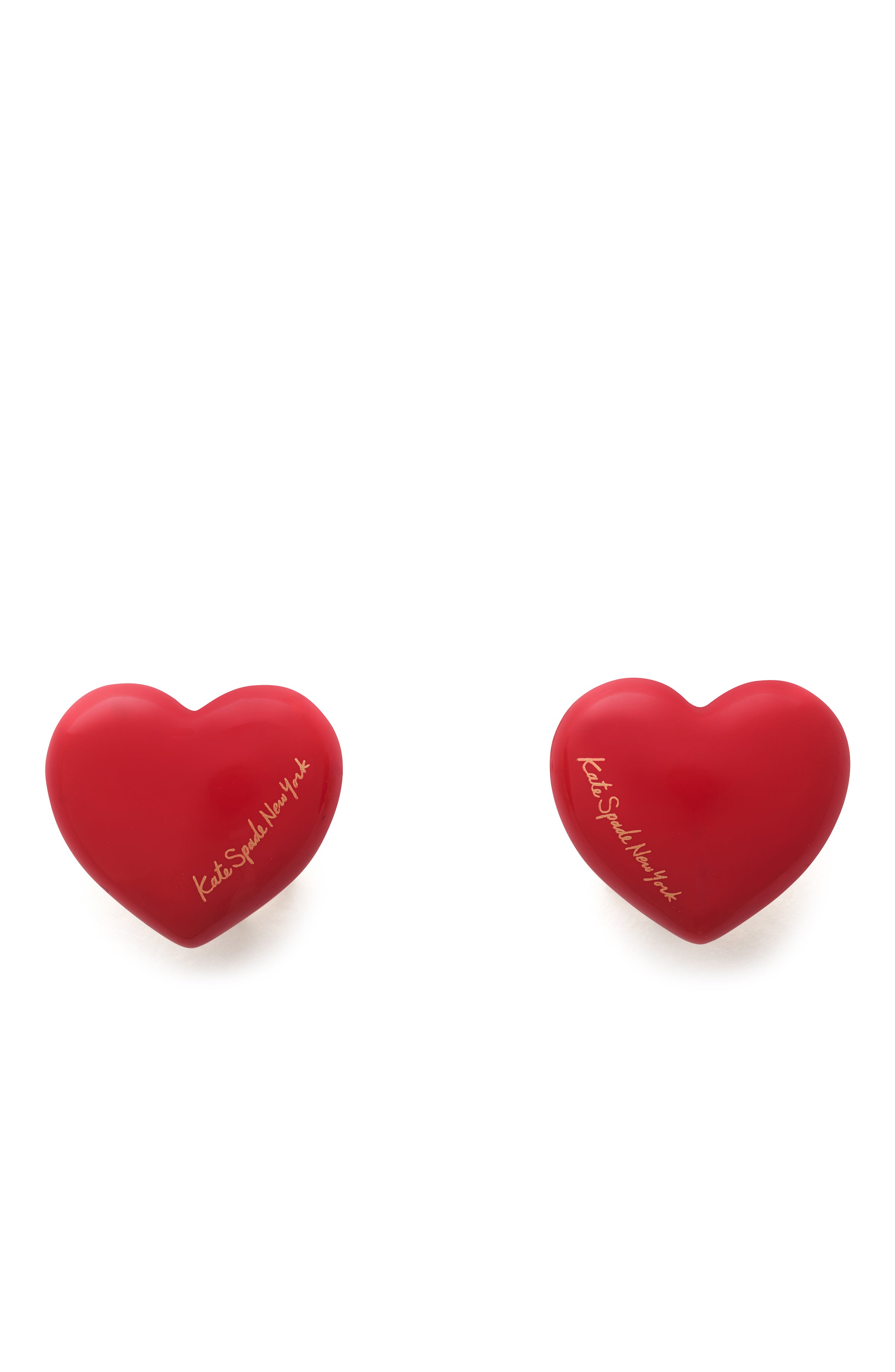 Kate Spade Heart You Statement Stud Earrings - Red