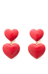 Kate Spade Heart You Double Drop Earrings - Red