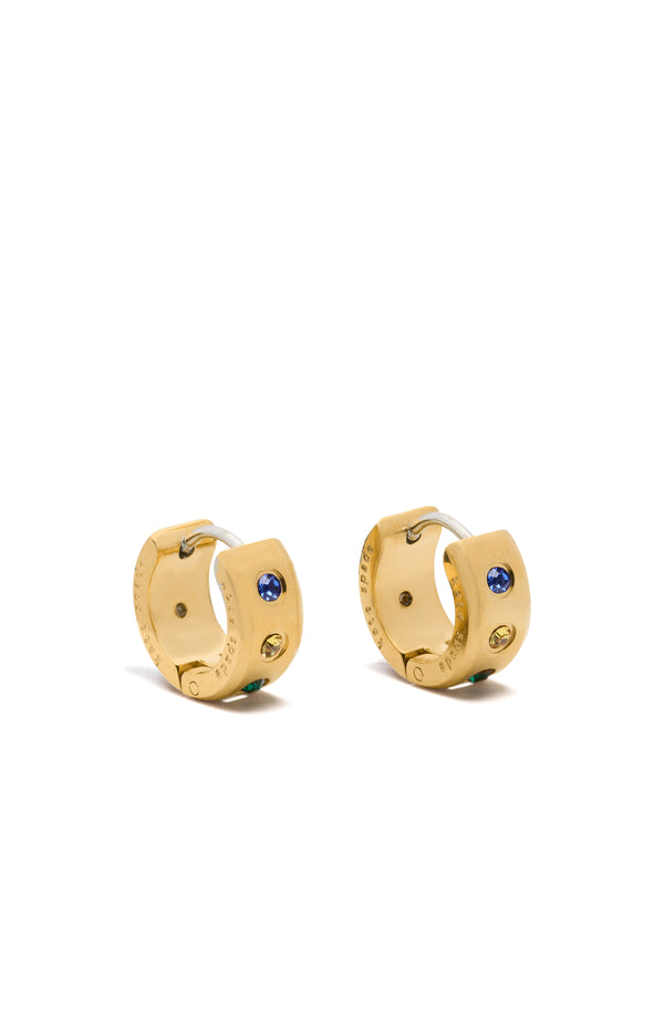 Kate Spade Set In Stone Chunky Huggies Earrings