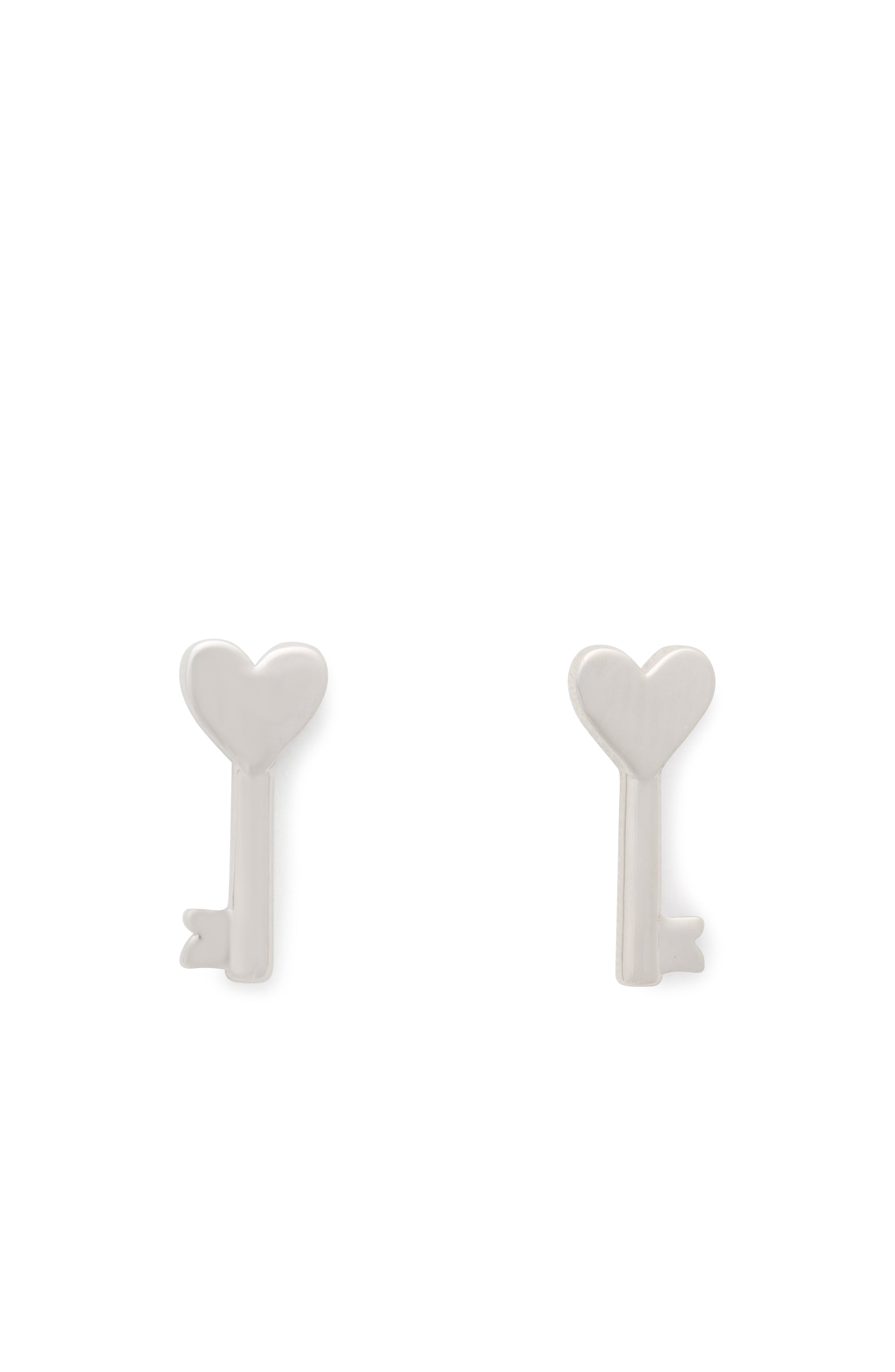 Kate Spade With All My Heart Stud Earrings - Silver-Toned