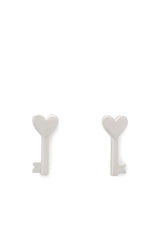 Kate Spade With All My Heart Stud Earrings - Silver-Toned