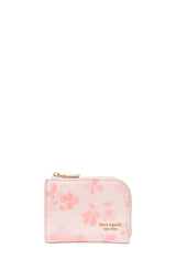 Kate Spade Devin Spring Pansies Zip Card Case