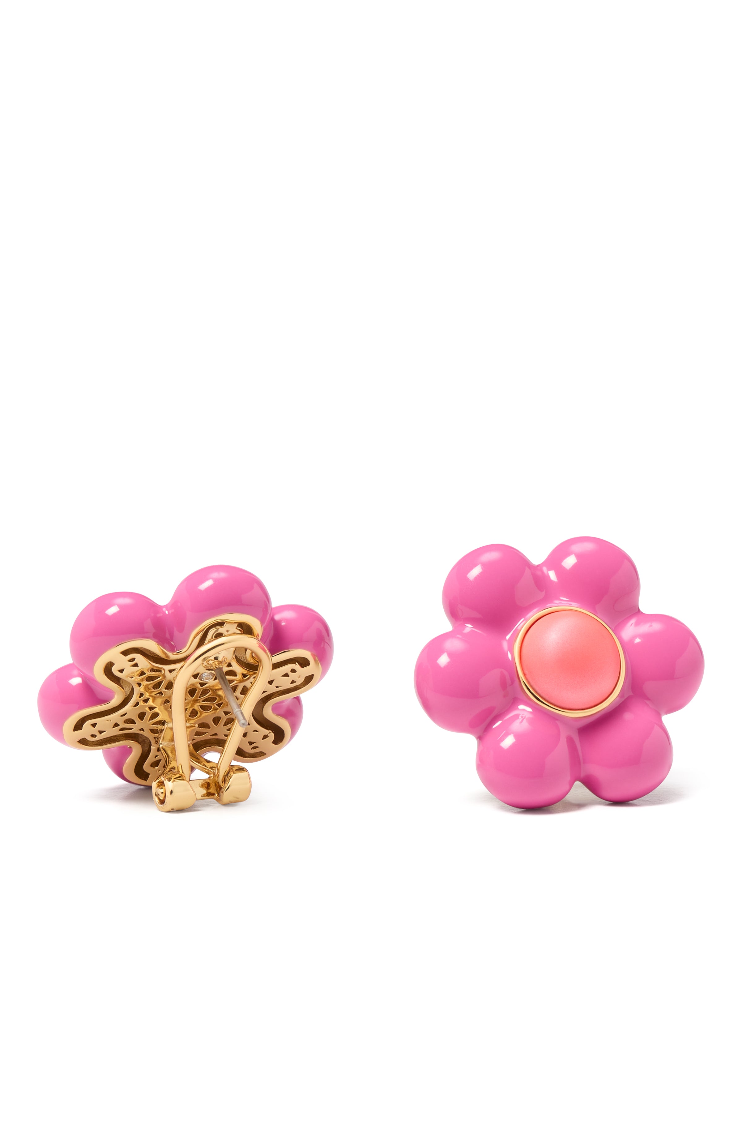 Kate Spade Stone & Enamel Petal Puff Stud Earrings