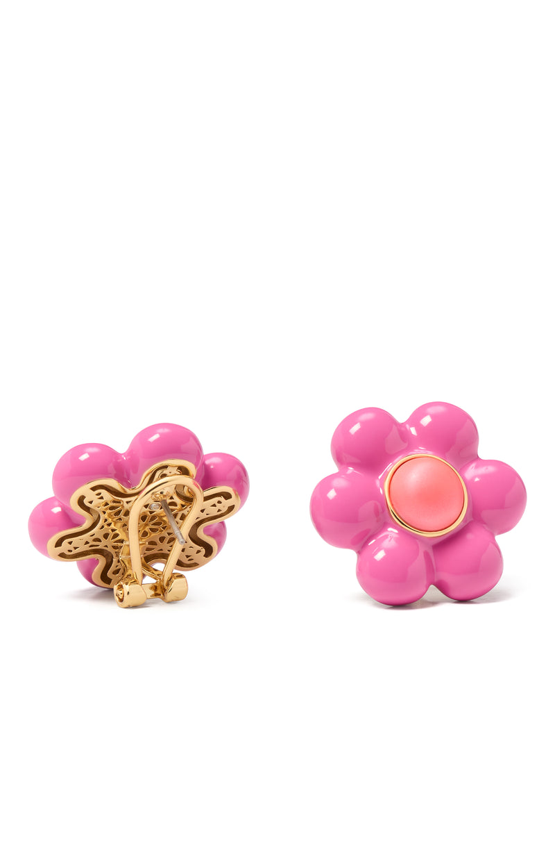 Kate Spade Stone & Enamel Petal Puff Stud Earrings