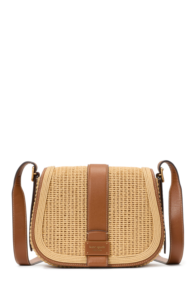 Kate Spade Nouveau Straw Saddle Handbag