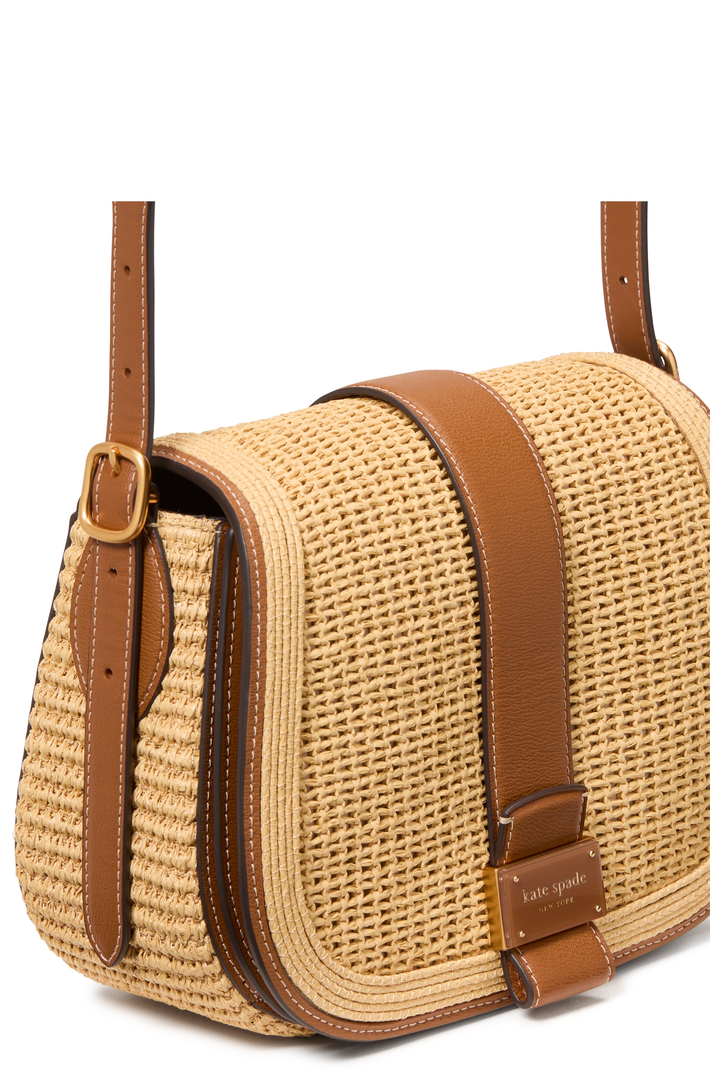 Kate Spade Nouveau Straw Saddle Handbag