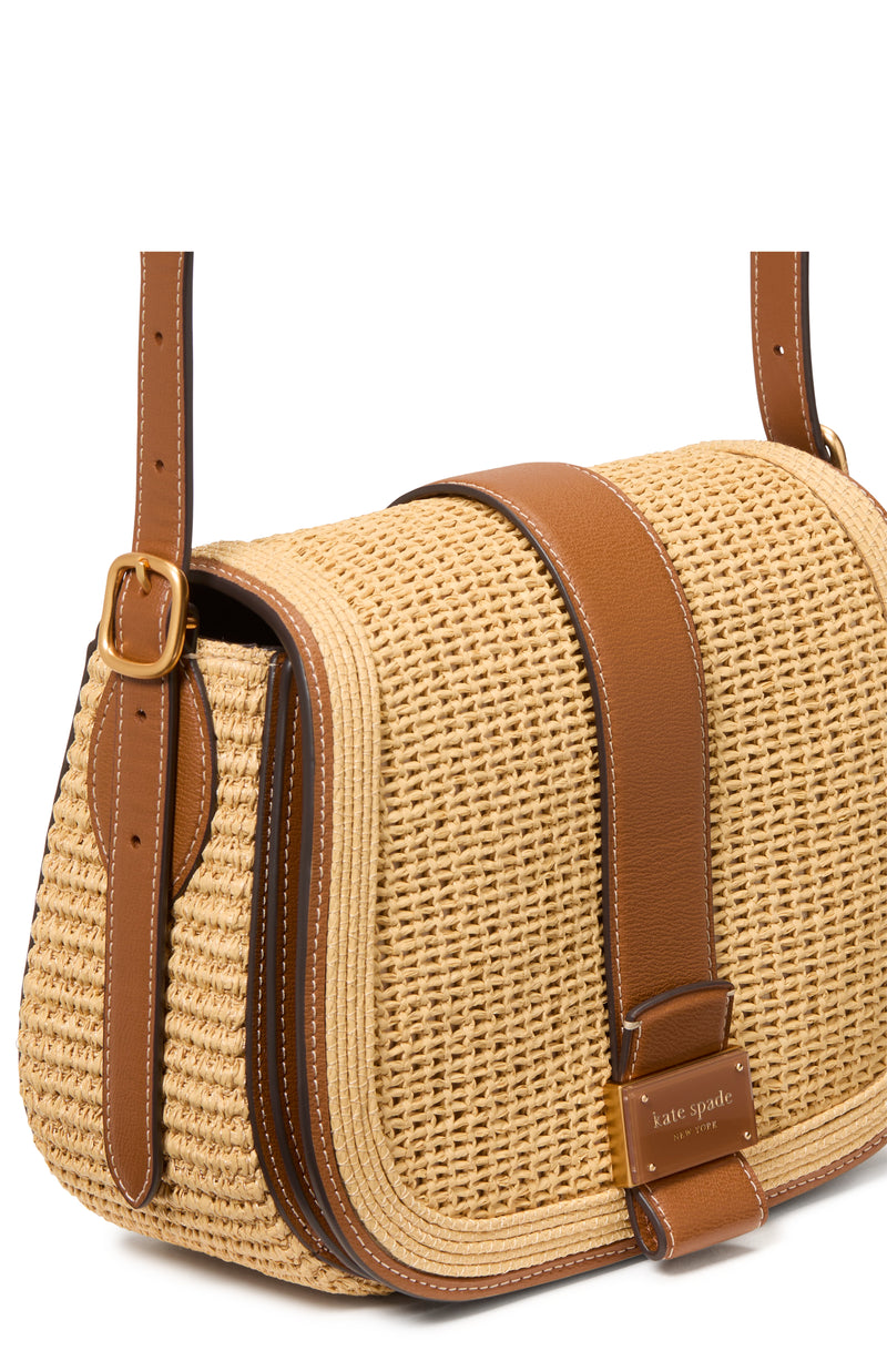 Kate Spade Nouveau Straw Saddle Handbag