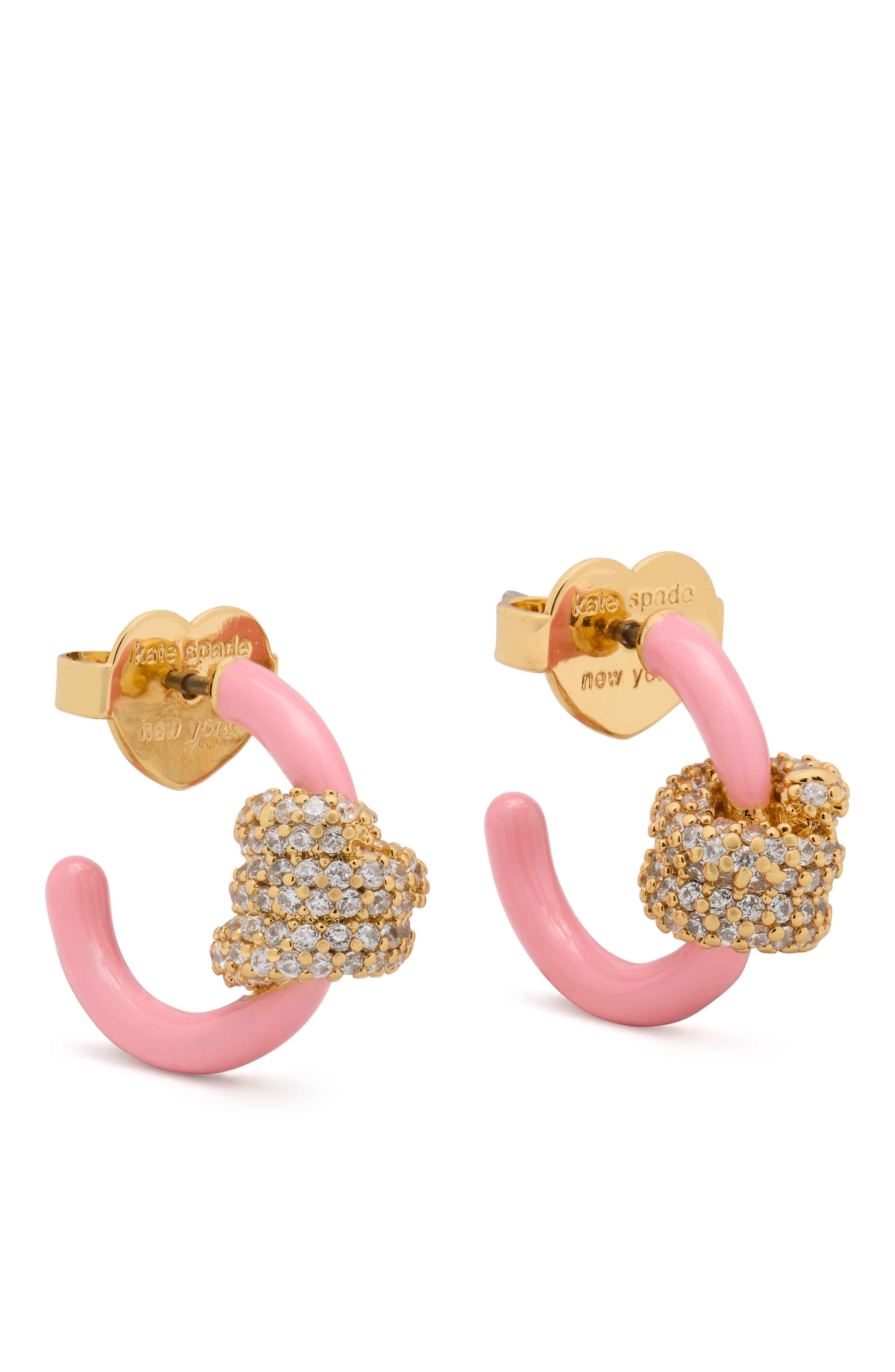 Kate Spade Ropes & Knots Pave Knot Hoop Earrings
