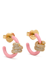 Kate Spade Ropes & Knots Pave Knot Hoop Earrings