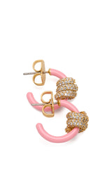 Kate Spade Ropes & Knots Pave Knot Hoop Earrings