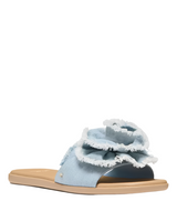 Kate Spade Womens Flourish Denim Flat Sandals
