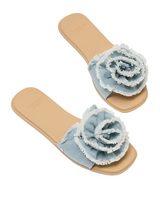 Kate Spade Womens Flourish Denim Flat Sandals