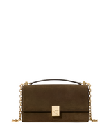 Kate Spade Deco Suede Mini Flap Chain Crossbody Handbag