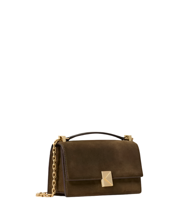 Kate Spade Deco Suede Mini Flap Chain Crossbody Handbag