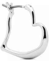 Kate Spade Silver Heart Huggie Hoop Earrings