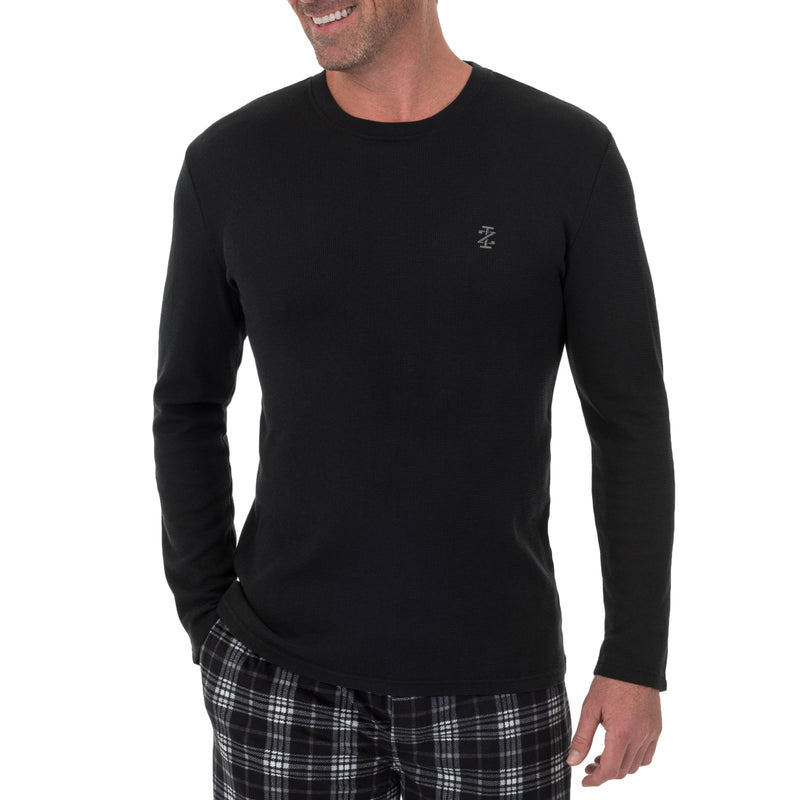 Izod Men's Long Sleeve Waffle Crew Top