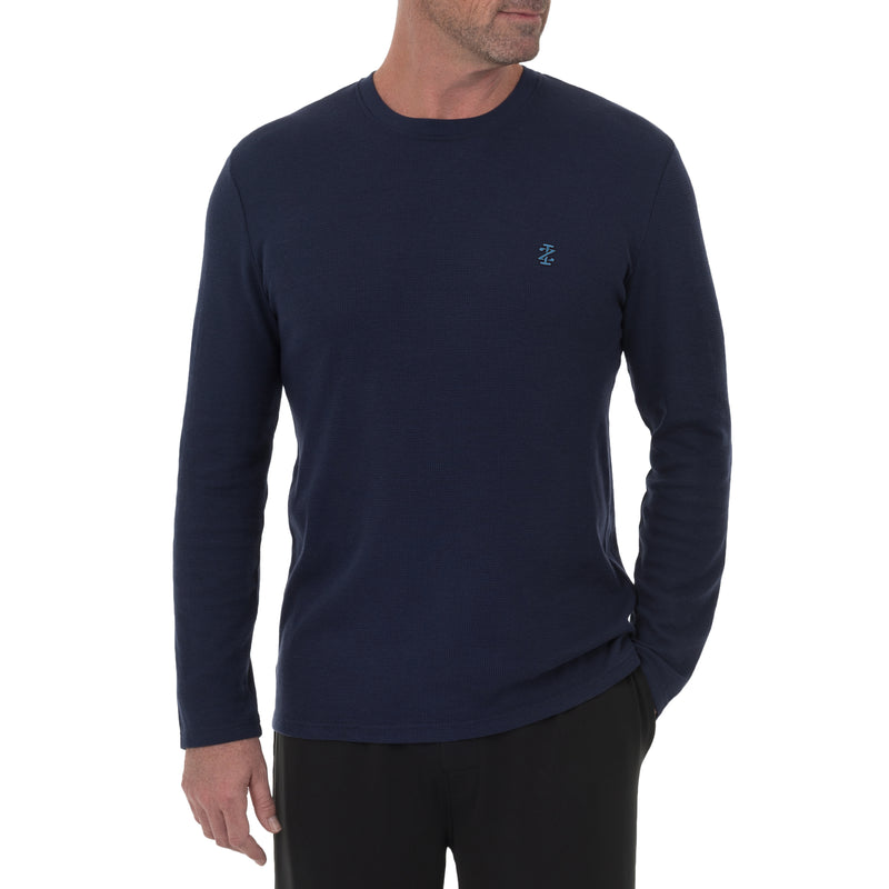 Izod Men's Long Sleeve Waffle Crew Top