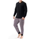 Van Huesen Mens Long Sleeve 2-Piece Fleece Sleep Set