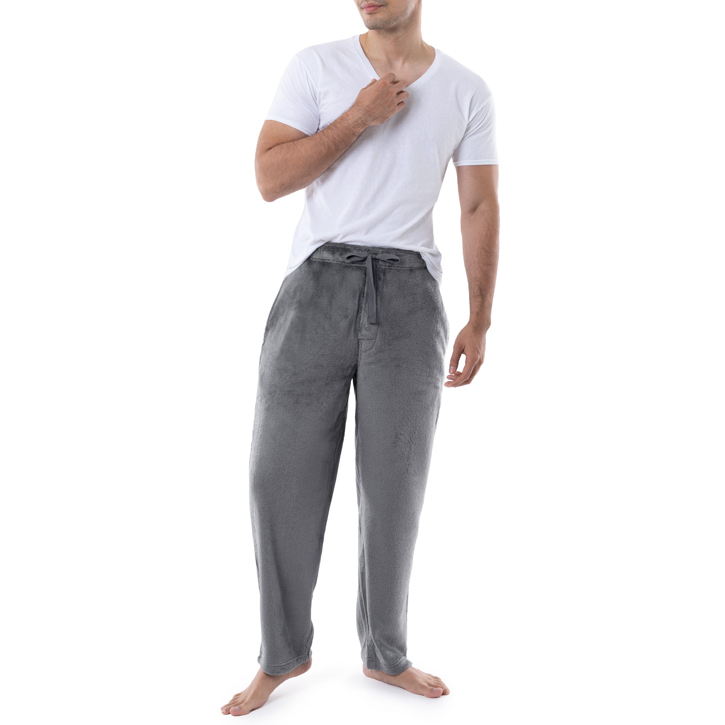 IZOD Mens Comfort Soft Fleece Solid Lounge Pants