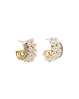 Kate Spade Girlie Pearlie Stacked Huggie Earrings