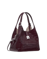 Kate Spade Deco Croc Embossed Leather Crossbody Tote Handbag