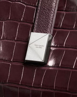 Kate Spade Deco Croc Embossed Leather Crossbody Tote Handbag