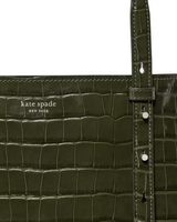 Kate Spade Do It All Croc Embossed Leather Large Tote Handbag