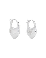 Kate Spade Silver Heart Huggie Earrings
