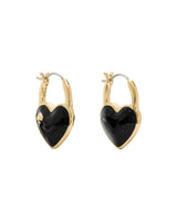 Kate Spade Black Heart Huggie Earrings
