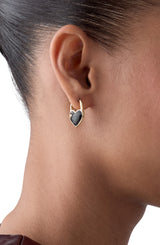 Kate Spade Black Heart Huggie Earrings