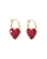 Kate Spade Red Heart Huggie Earrings
