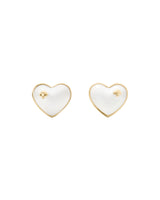 Kate Spade White Heart Stud Earrings