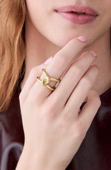 Kate Spade Gold Sailor's Knot Statement Ring
