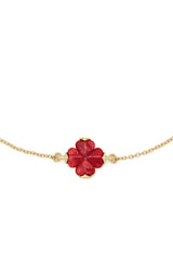 Kate Spade Red Flower Solitaire Bracelet