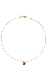 Kate Spade Mini Red Spade Flower Pendant Necklace