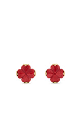 Kate Spade Red Spade Flower Stud Earrings