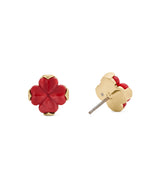 Kate Spade Red Spade Flower Stud Earrings