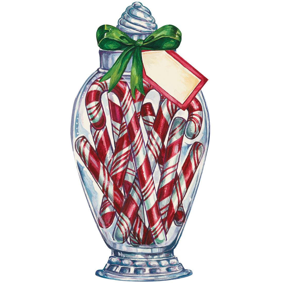 Hester & Cook Candy Cane Jar Table Accent