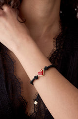Kate Spade Bits & Bubble Red Heart Cord Bracelet