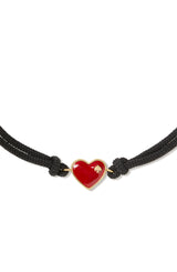 Kate Spade Bits & Bubble Red Heart Cord Bracelet