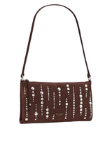 Kate Spade Fling Embellished Suede Pochette Shoulder Handbag
