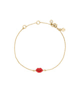 Kate Spade Caviar And Crimson Lips Line Bracelet
