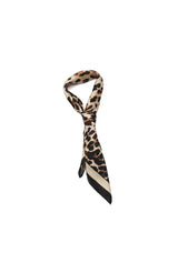 Kate Spade Downtown Leopard Silk Bandana Scarf
